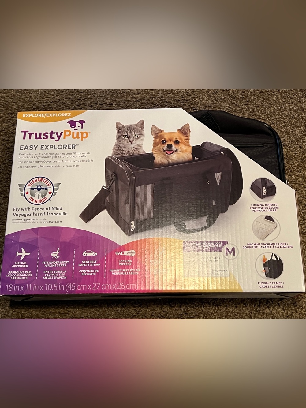Trusty Pup Easy Explorer Secure Mesh Carrier for Cats and Dogs - NEW